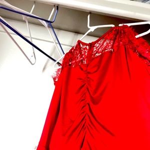 Red dress with lace size 20